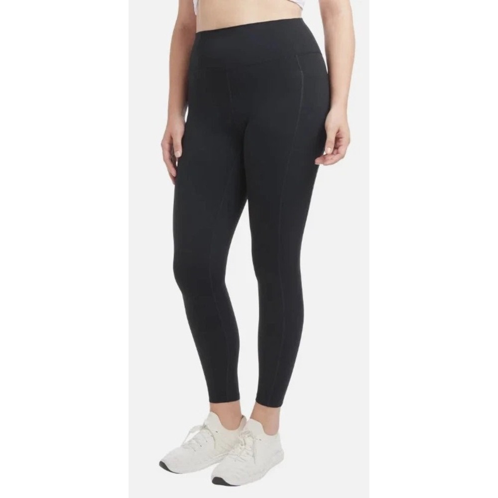 Danskin Women's Lightweight Tight, Black Salt, Large